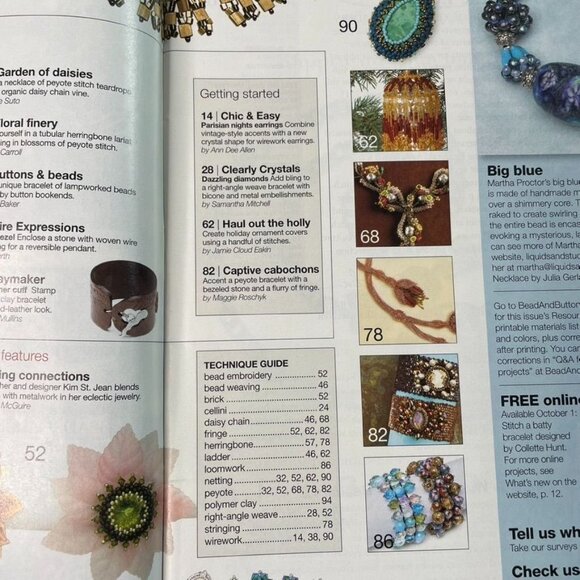 Bead & Button Magazine Jewelry Crafting Book u Oct 2010 Issue 99 3 Technique Bra - Picture 5 of 8